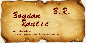 Bogdan Raulić vizit kartica